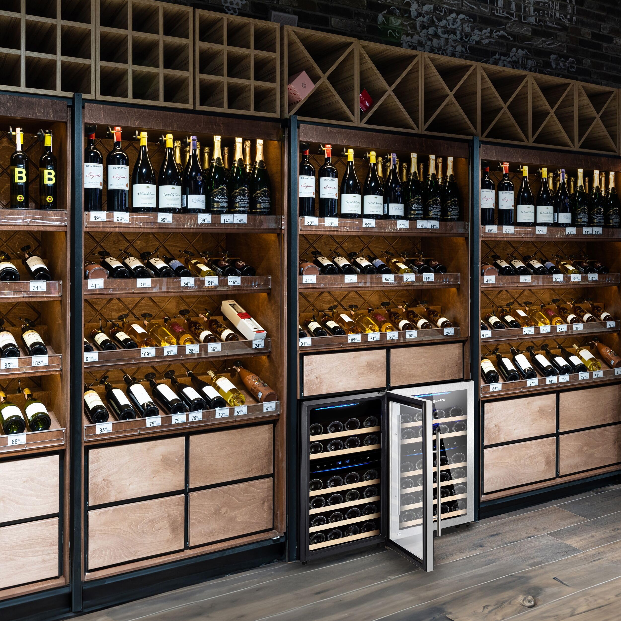 GGM Gastro | WKM100ES-2N | Weinkühlschrank - 2 Klimazonen - 100 Liter - max. 33 Flaschen