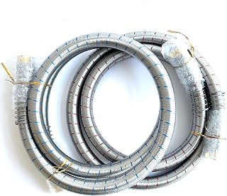 2-Pack Industrial Grade Premium Washer Hoses 1/2" fitting ID - No-Lead Burst Proof Red and Blue Lined Water Inlet Supply Lines - Universal Connection - 10 Year Warranty (6FT)