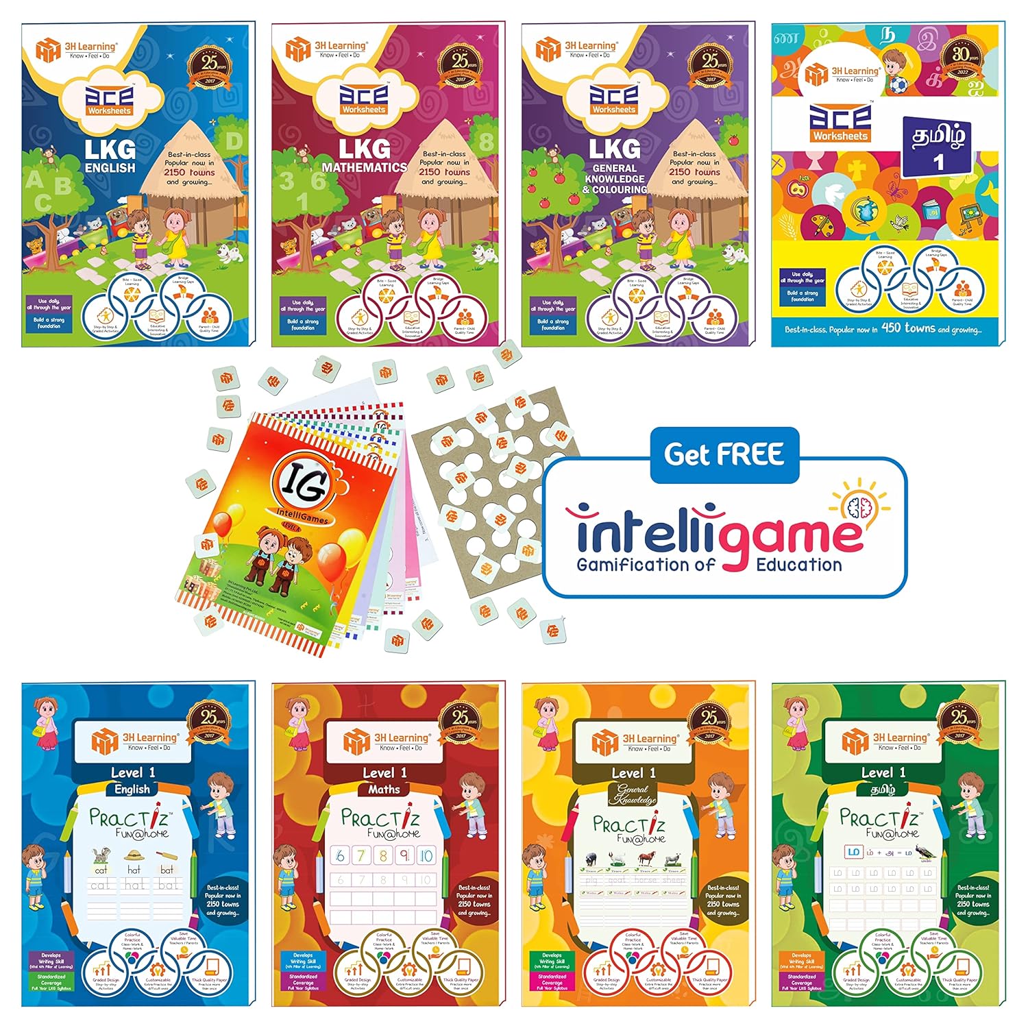 LKG Kids 672 Pages 8 Books Interactive Worksheets & Copy Pattern Writing Practice All in One Kit English Maths GK / EVS Tamil Early Learning KG 1 Montessori 3-5 Years Lower Kindergarten Activities Set LKG Kids 672 Pages 8 Books Interactive Worksheets & Copy Pattern Writing Practice All in One Kit English Maths GK / EVS Tamil Early Learning KG 1 Montessori 3-5 Years Lower Kindergarten Activities Set