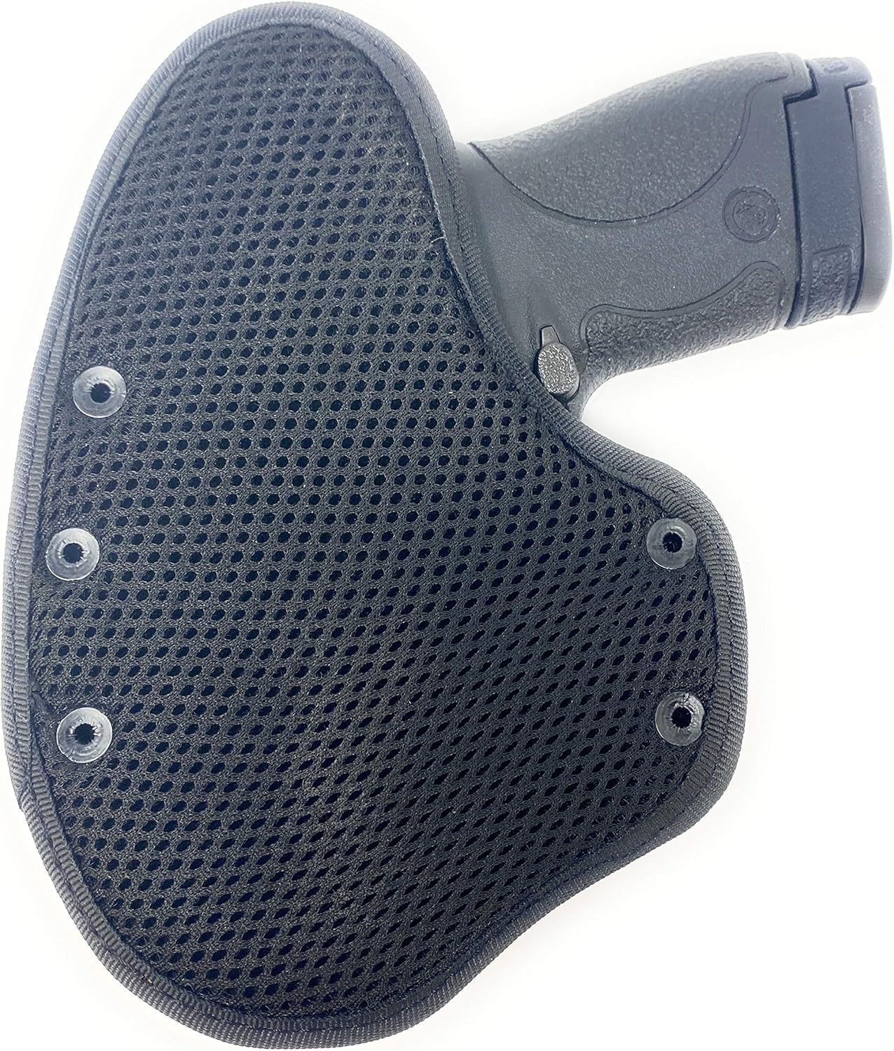 Cardini Leather USA – IWB Cáscara Series Hybrid Kydex and Leather Holster – Red Carbon Front with Black Mesh Padding Back – Concealed Carry - for Glock 43 – Left Hand…