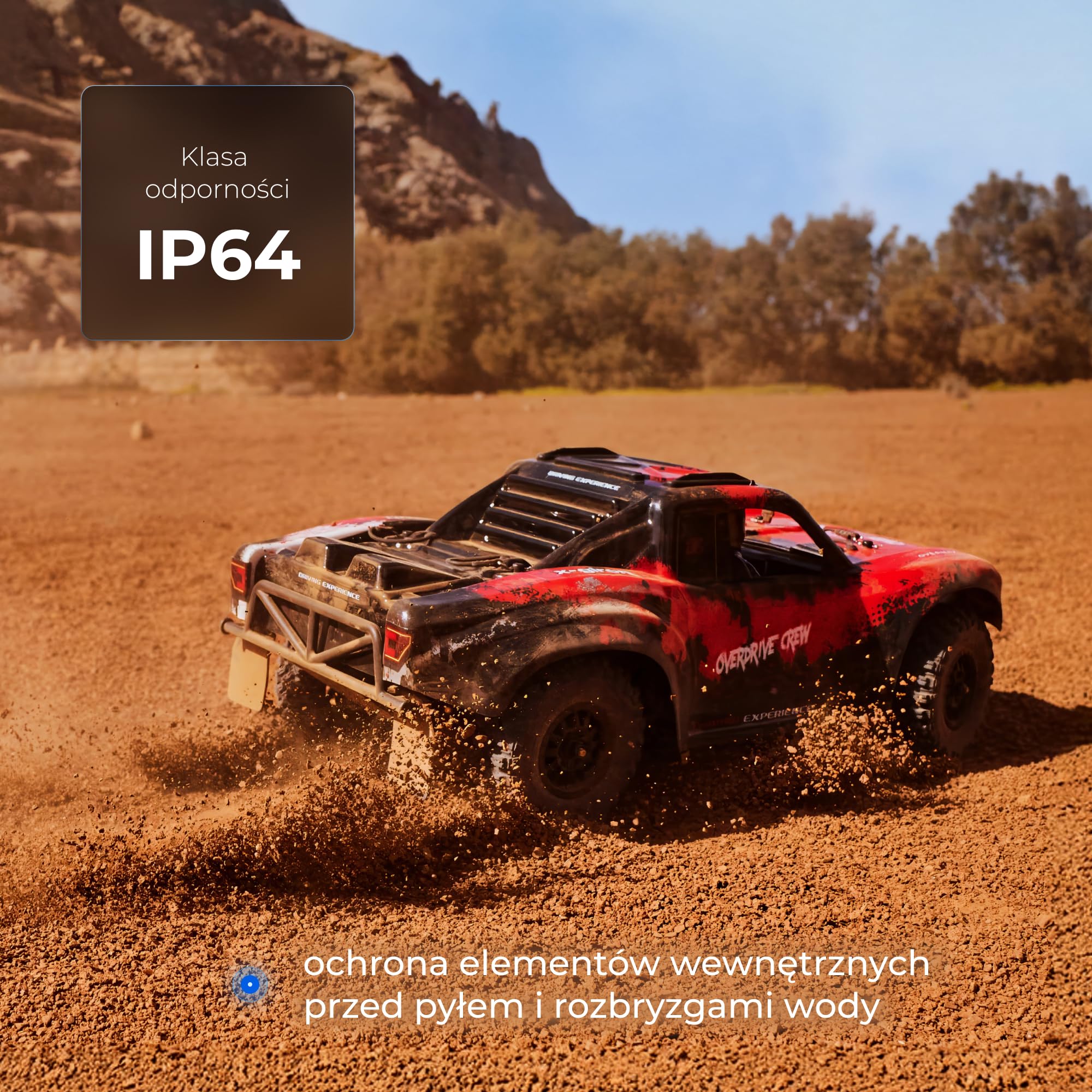 Overmax X-Giron zdalnie sterowany samochód RC 4WD 1:10 Offroad, 70 km/h, bezszczotkowy silnik, hydrauliczny amortyzator, zdalne sterowanie Dumbo X5P, zasięg 300 m, akumulator LiPo, od 14 lat