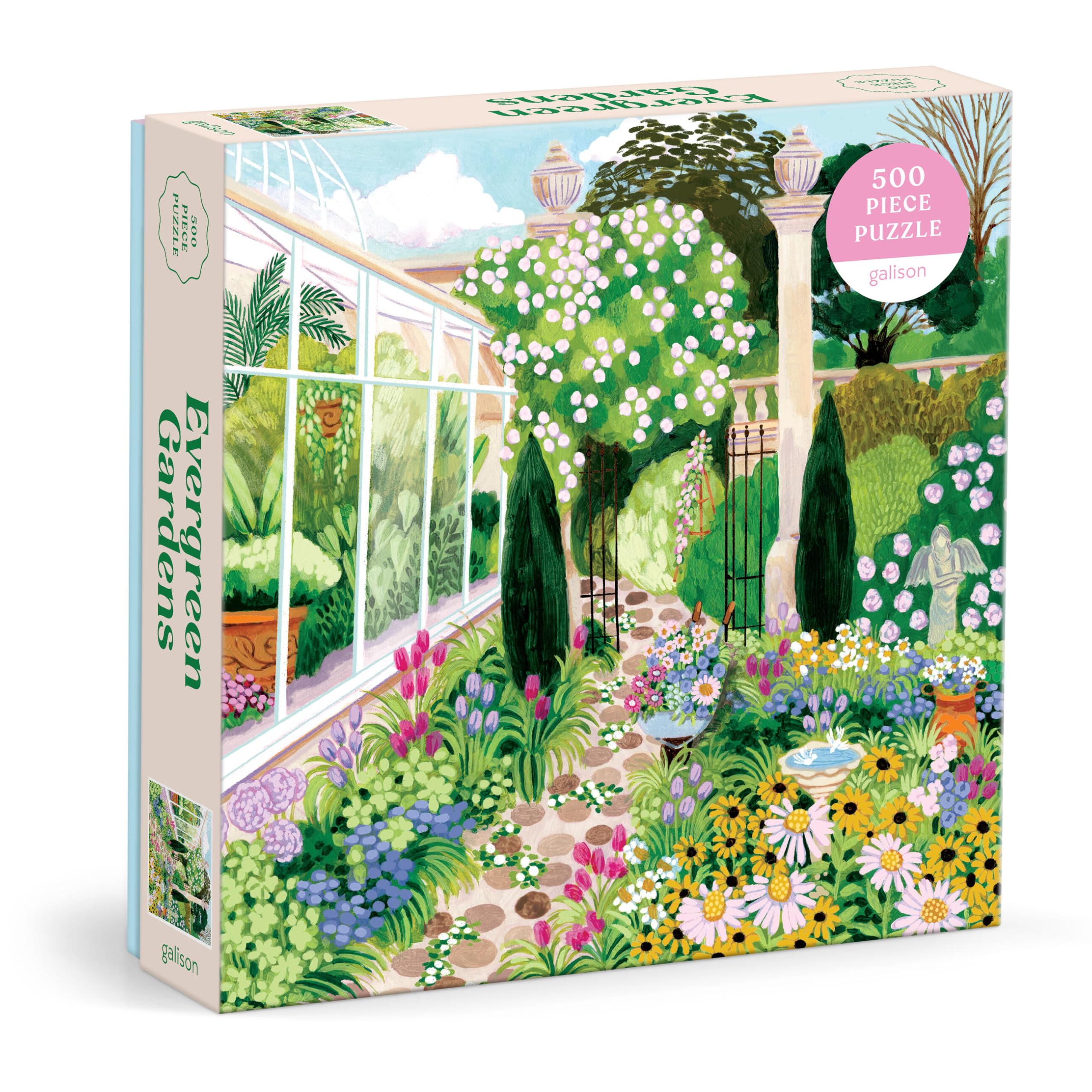 Amazon.com: Galison Evergreen Gardens – 500 Piece Jigsaw Puzzle