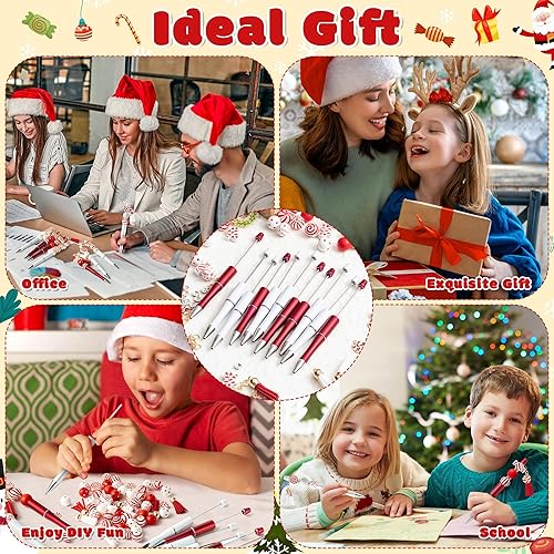 Miniatura 6 de W1cwey Juego de 162 bolígrafos de plástico con cuentas, taza de café, juego de 12 bolígrafos de plástico, para esposa, mamá, jefe, mamá, necesita,