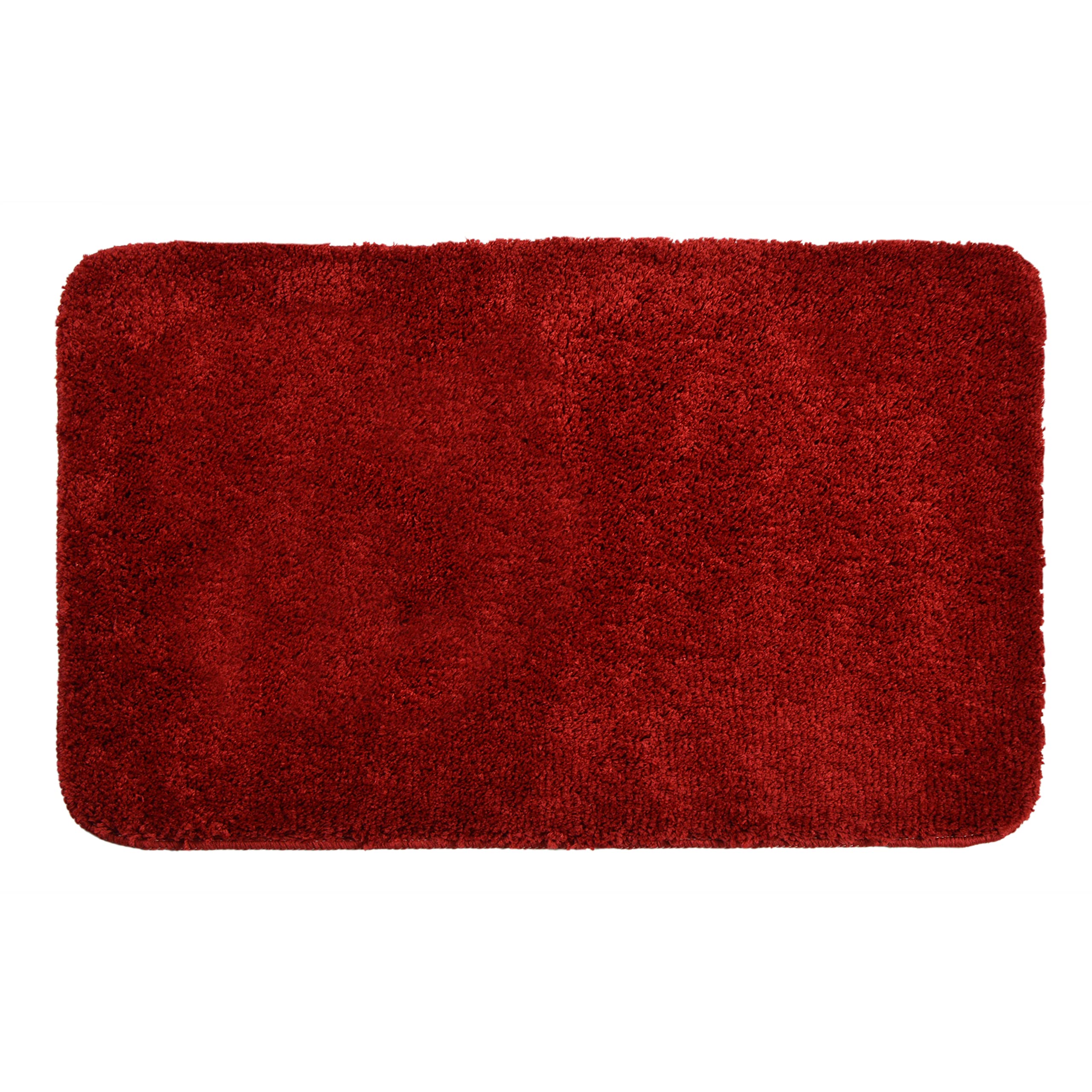 Allure Luxury Deep Pile Microfibre Bath Mat, Non-Slip, 50 x 80cm, Quick Dry & Easy Care (Burgundy) — image 1