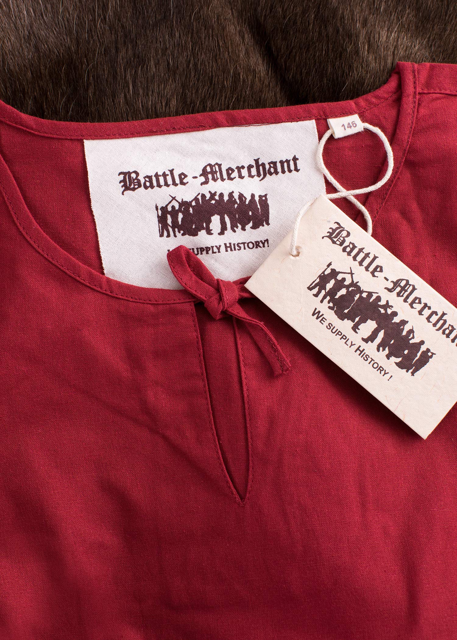 Battle-Merchant Średniowieczna dziecięca tunika Arn - chłopcy i dziewczęta - bawełna - odzież średniowieczna - Wikingowie - piraci - rycerze - kostium - karnawał - LARP
