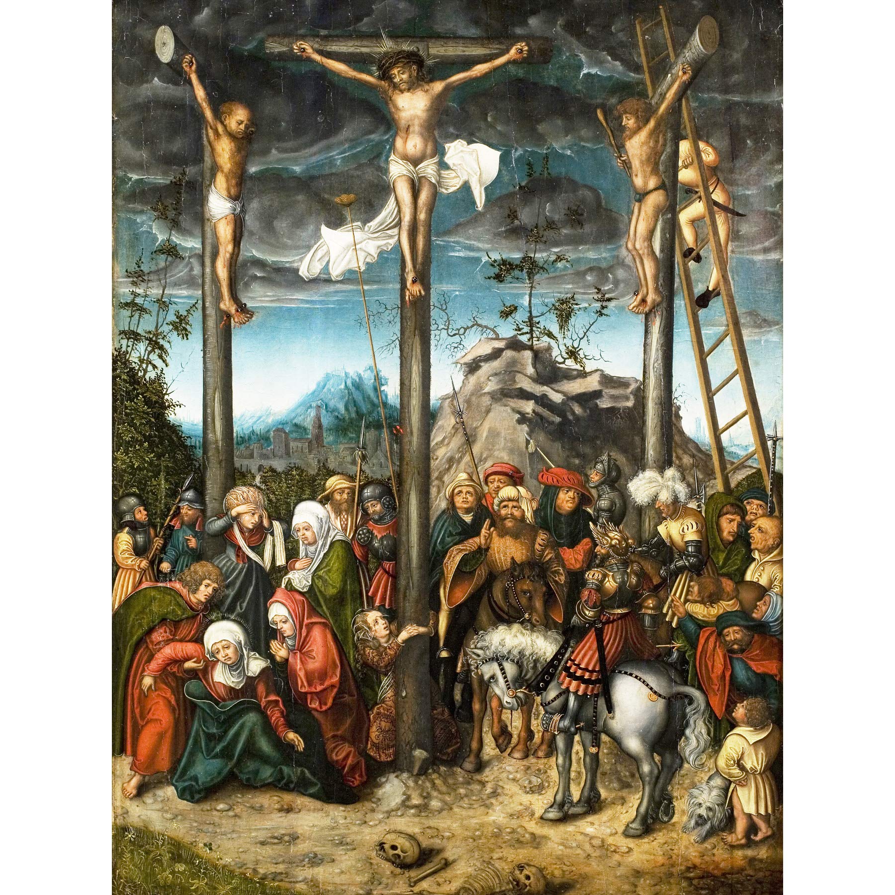 Cranach Elder Crucifixion Christ Biblical Painting Large Wall Art Poster Print Thick Paper 18X24 Inch