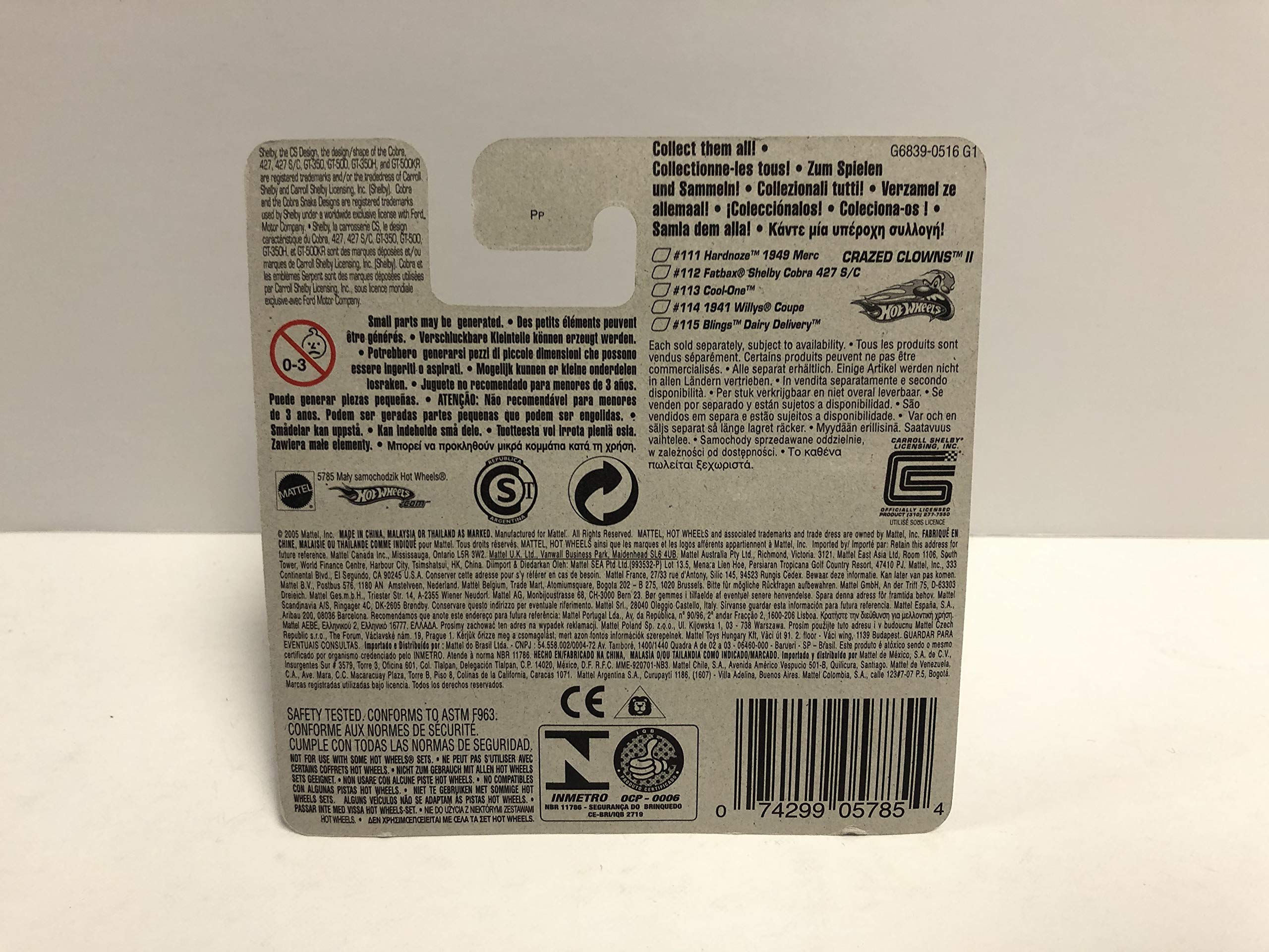 Fatbax SHELBY COBRA 427 S/C Hot Wheels 2005 diecast No 112 ~ RARE