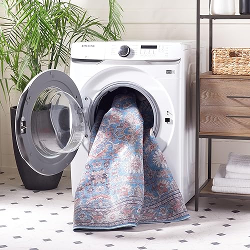 Miniatura 6 de SAFAVIEH Serapi Collection - Alfombra de área de 5 pies 3 pulgadas x 7 pies 6 pulgadas, diseño bohemio chic, no desprende pelusa, lavable a máquina