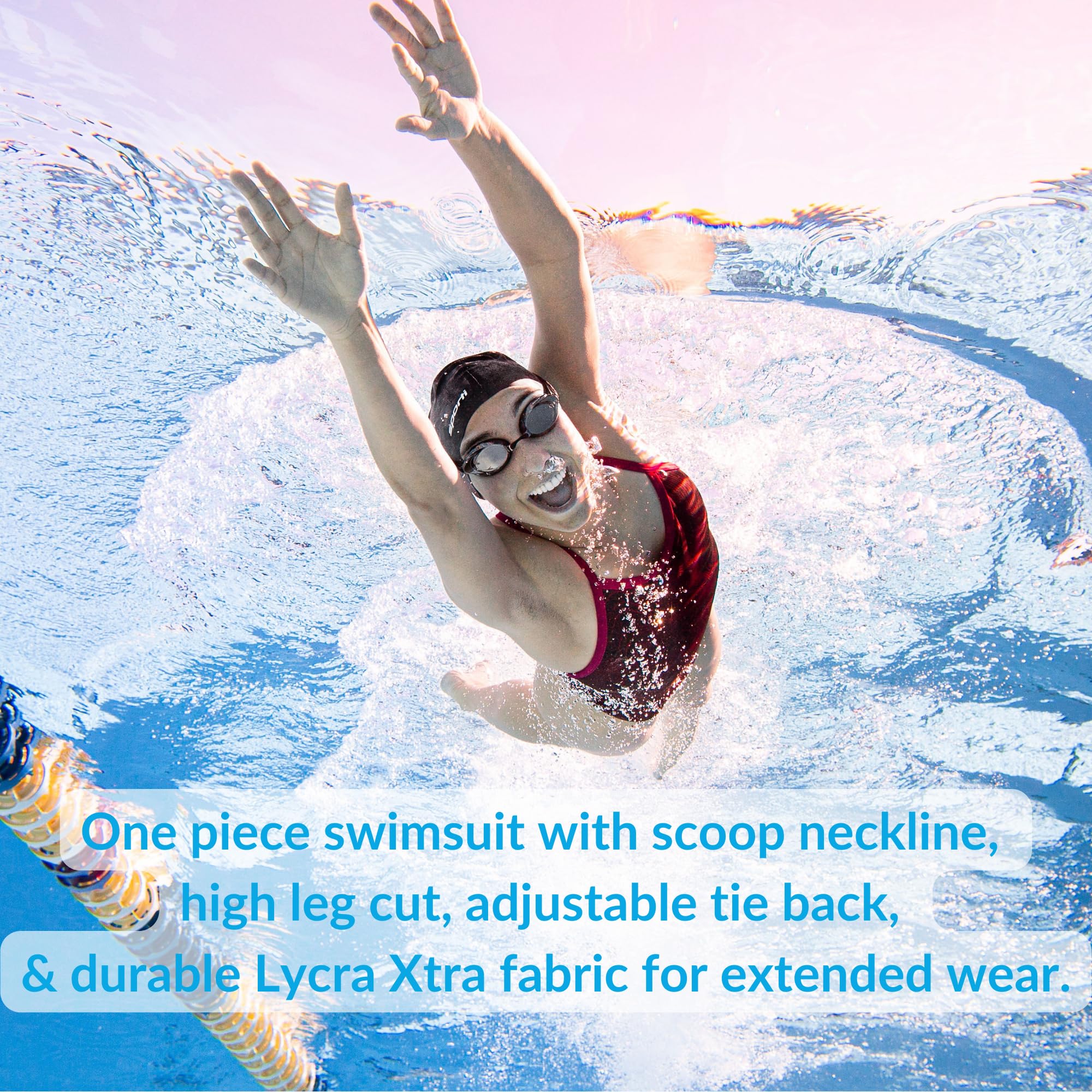 Sporti Costume da Bagno Intero, Viola, 2