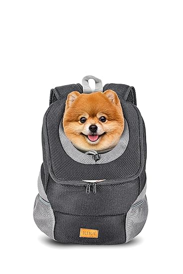 KIKA Pets Dog Carrier Backpack Puppy Dog Travel Carrier Front Pack Breathable Head-Out Backpack Carrier for Small Dogs Cats Rabbits (Medium Size, M)
