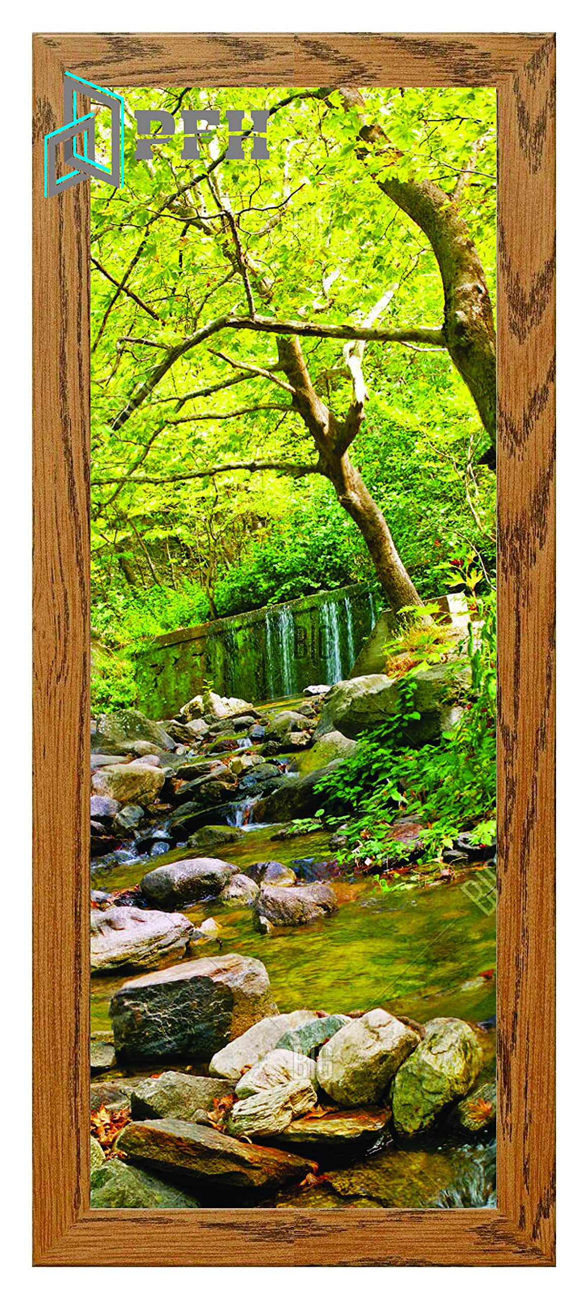 Hosuer Dark Modern Photo Frames Oak 1000Mm X 450Mm Flat Picture Frames Premium Wood Poster Frames Acrylic Glass Wall Hanging Frames