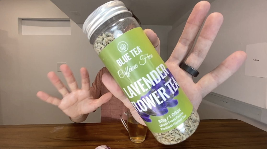 TASTE TEST Blue Tea Lavender Flower Loose Soothing Herbal Tea