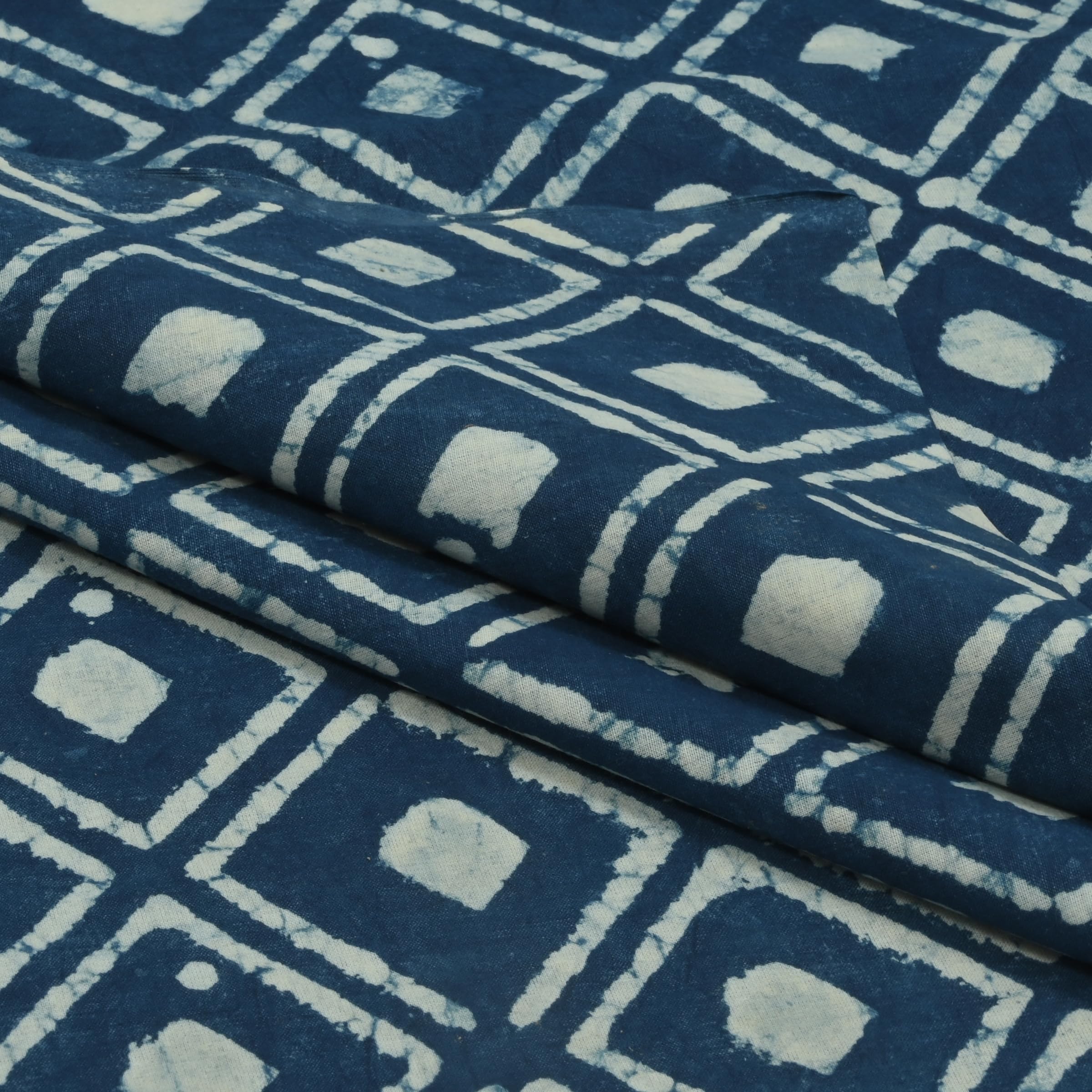 Traditional Jaipur Hand Block Printed Cotton Fabric Soft Cotton Fabric by The Yard Sutable for Making Dresses, Home Decor, Kids Garment Etc (1 Yard, IND_Design_010)