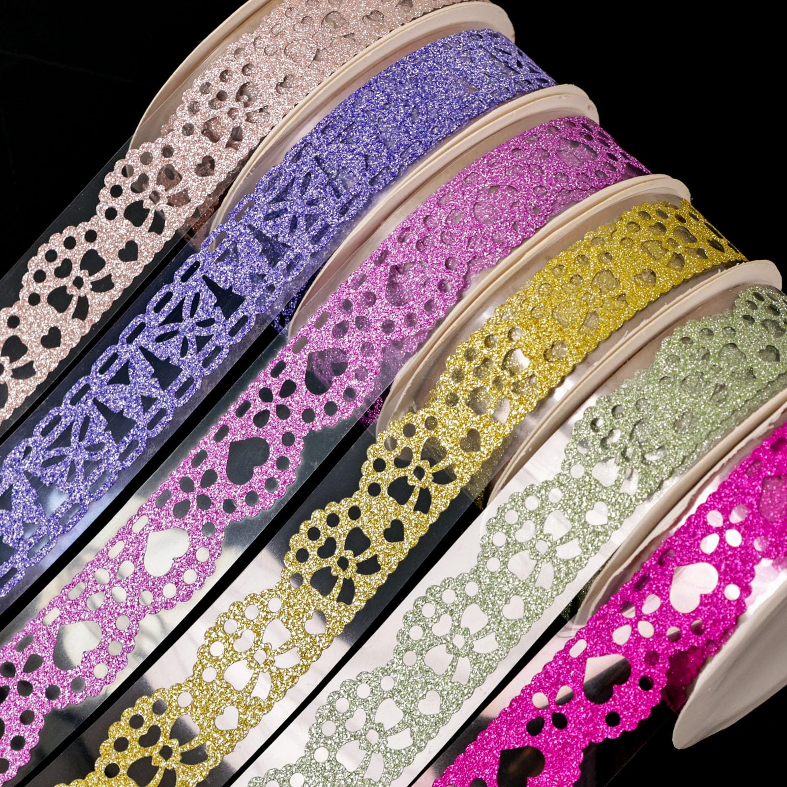 Glitter Lace Washi Tape Set - DIY Crafts -1
