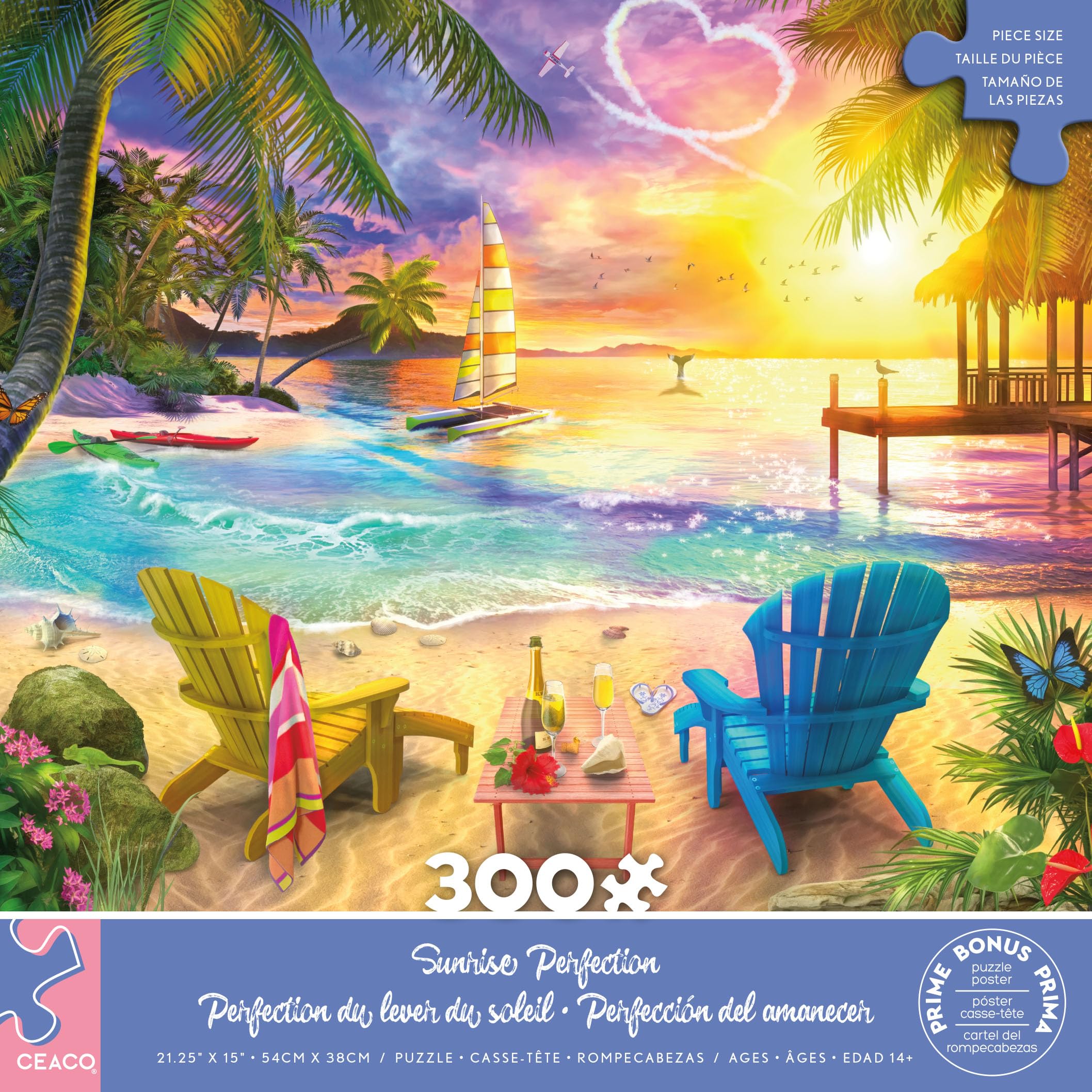 Amazon.com: Ceaco – Sunrise Perfection - 300 Oversized Piece