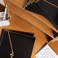 Vista 5 de U Brands Portadocumentos de poliéster negro y dorado, 10