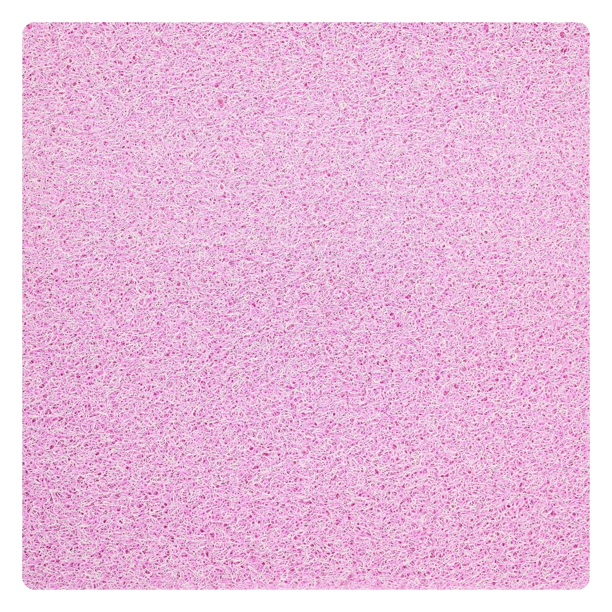 ENKOSI Soft Loofah Mat - Extra Large Square Shower Mat - Non Slip Bathroom Bath Shower Mat - Pink Mix (31x31 inches)