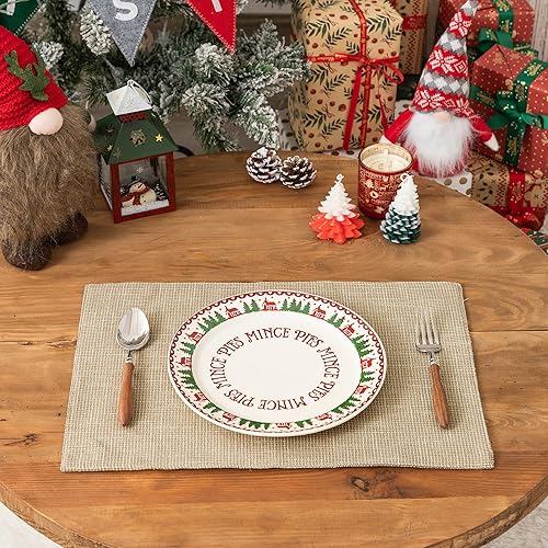 Miniatura 2 de Kevin Textile - Juego de 4 manteles individuales resistentes al calor, lavables, para fiestas, bufé, cenas, 13 x 19 pulgadas, beige claro