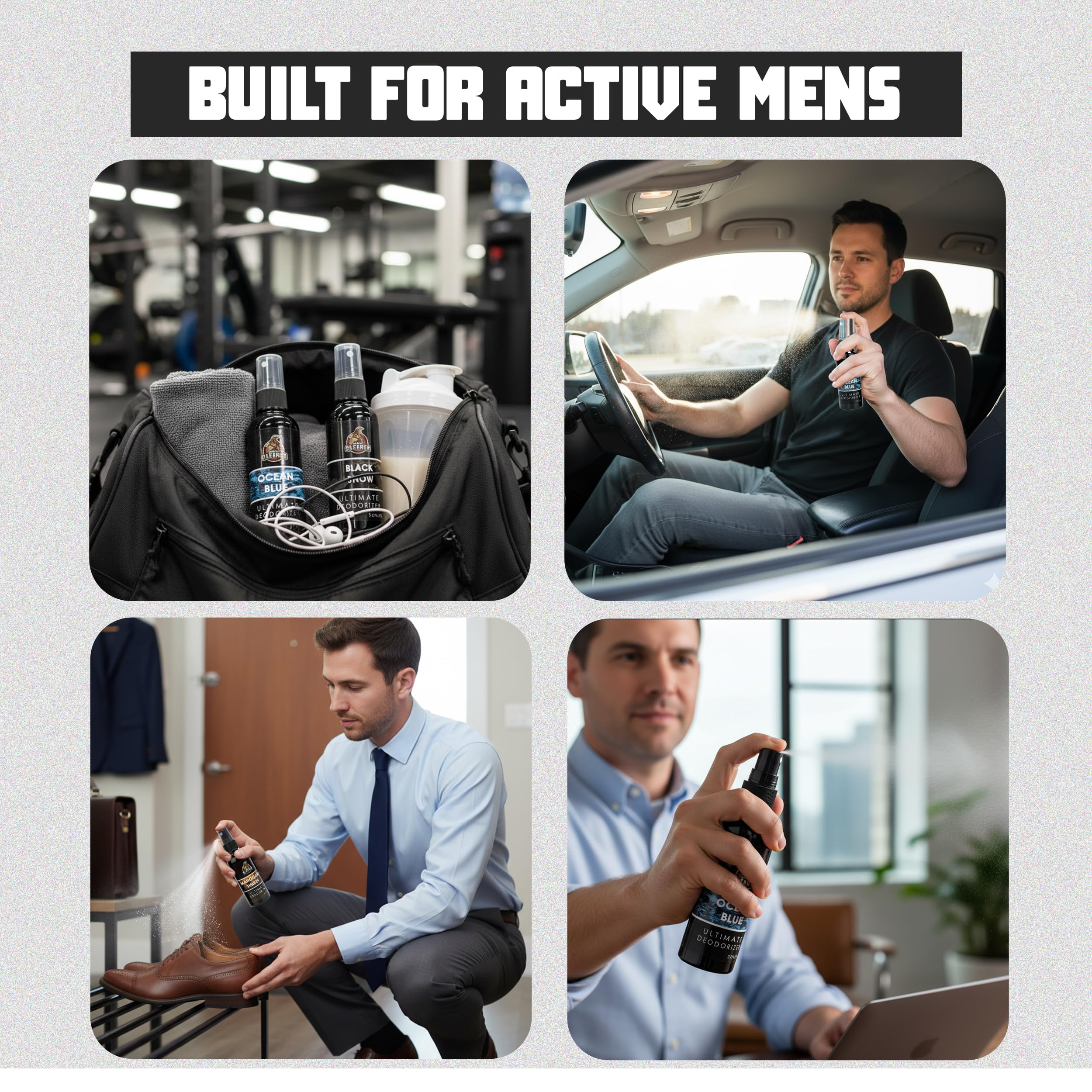 Spray desodorante para zapatos Combat Cleaner, desinfectante y eliminador de olores de pies, ambientador para zapatillas, bolsas de gimnasio y casilleros para hombres.