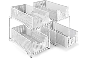 2 Pack - Simple Trending Stackable 2-Tier Under Sink Cabinet Organizer