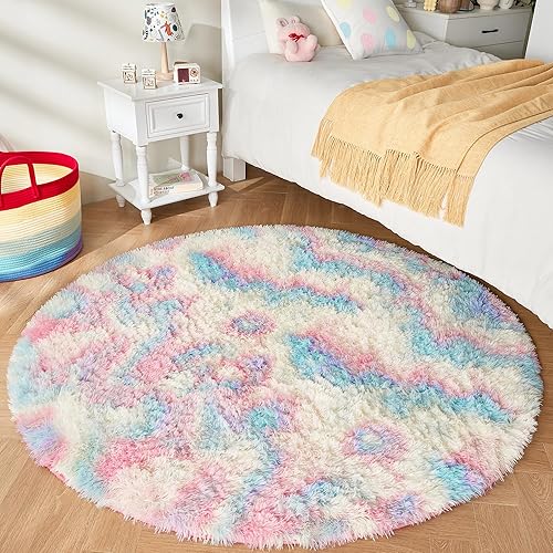 Vista 95 de Andency - Tapete rectangular de pelo largo sintético de interior, 5 x 8 pies, color gris claro estilo teñido anudado, afelpado mullido duradero