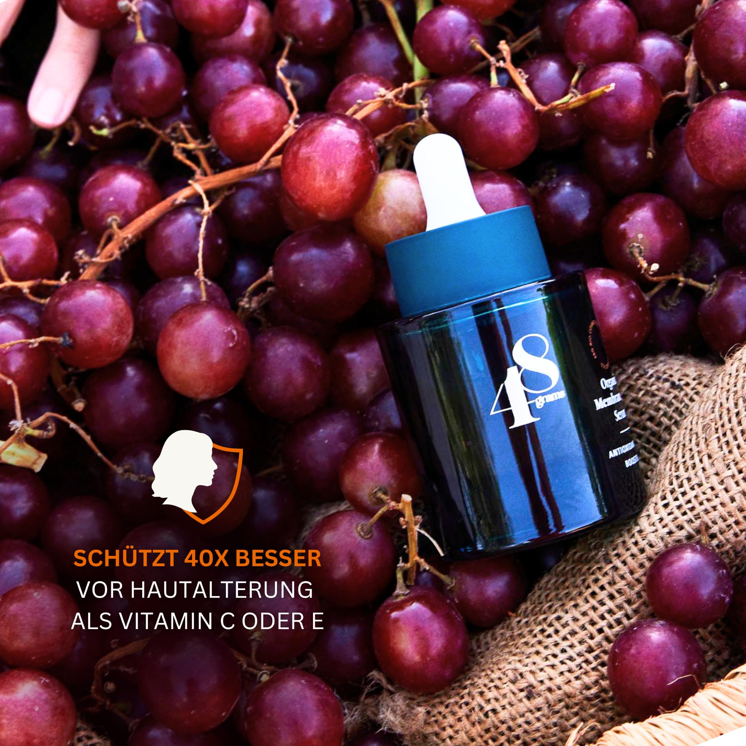Antioxidant Booster Gesicht Serum mit Hyaluron & OPC - Anti-Aging & Anti-Falten, leblose, fahle, reife Haut & Unreinheiten - Skincare Face Serum Gesichtspflege - Spendet Feuchtigkeit & Schutz