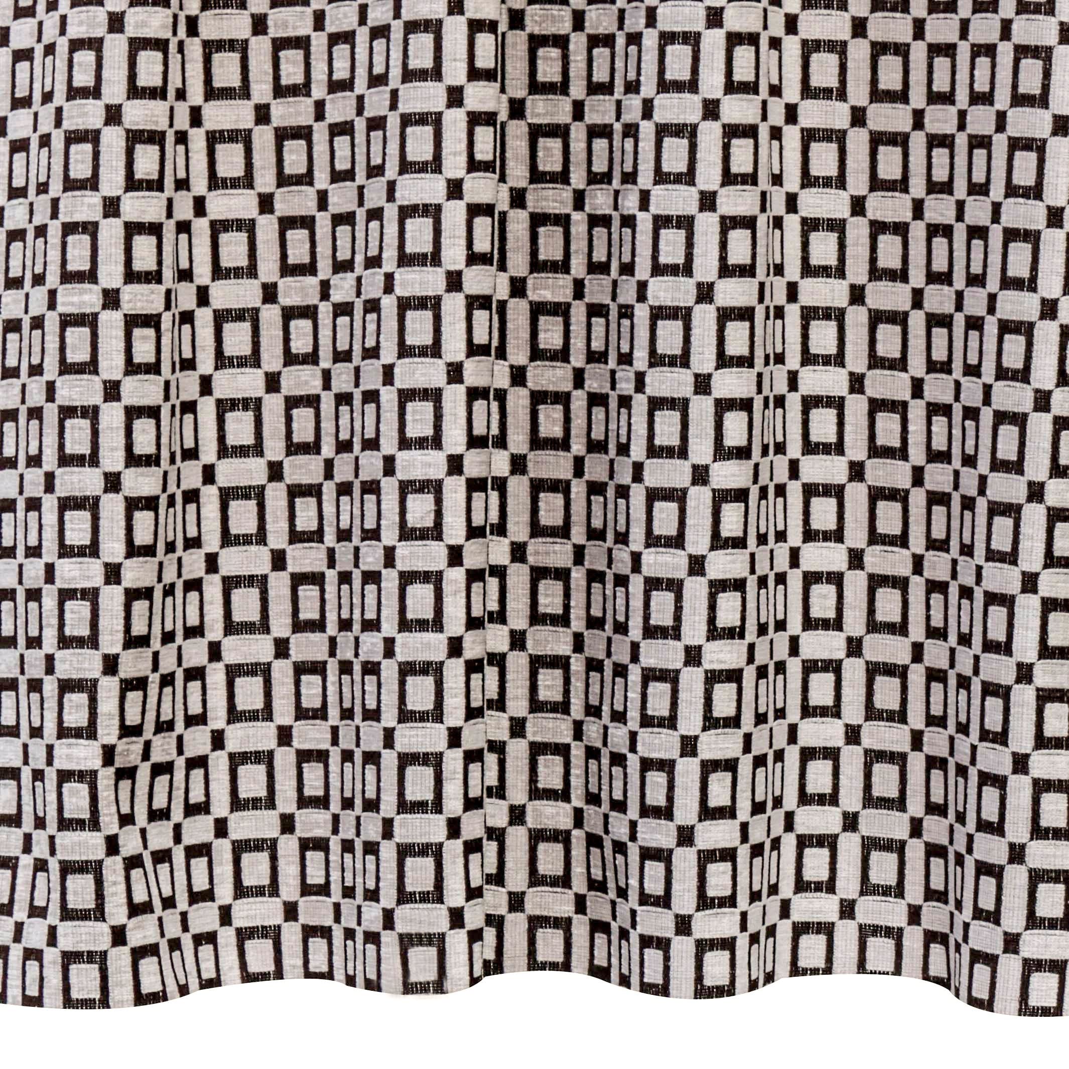 Tienda de tejidos directa Crema Terciopelo Jacquard Tela Por metro, 15 metros continuos 137 centímetros ancho Bloques marrones Geométrico Marfil Al por mayor Jacquard Tapicería Tela para Cortinas