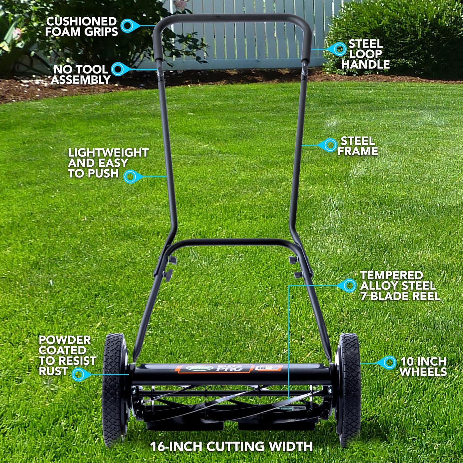 Scotts 2607-16S 16-Inch 7-Blade Push Reel Lawn Mower