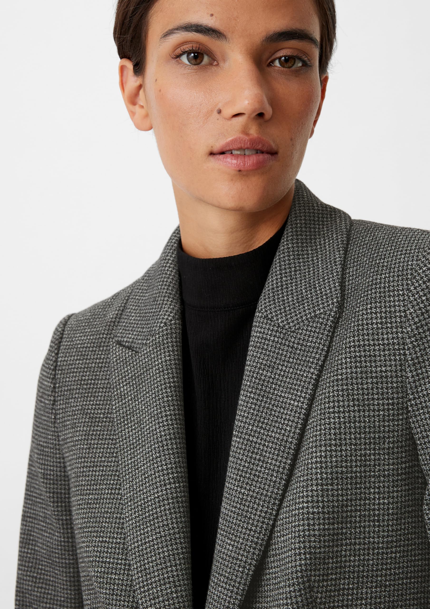 Comma Blazer mit Pepita-Muster