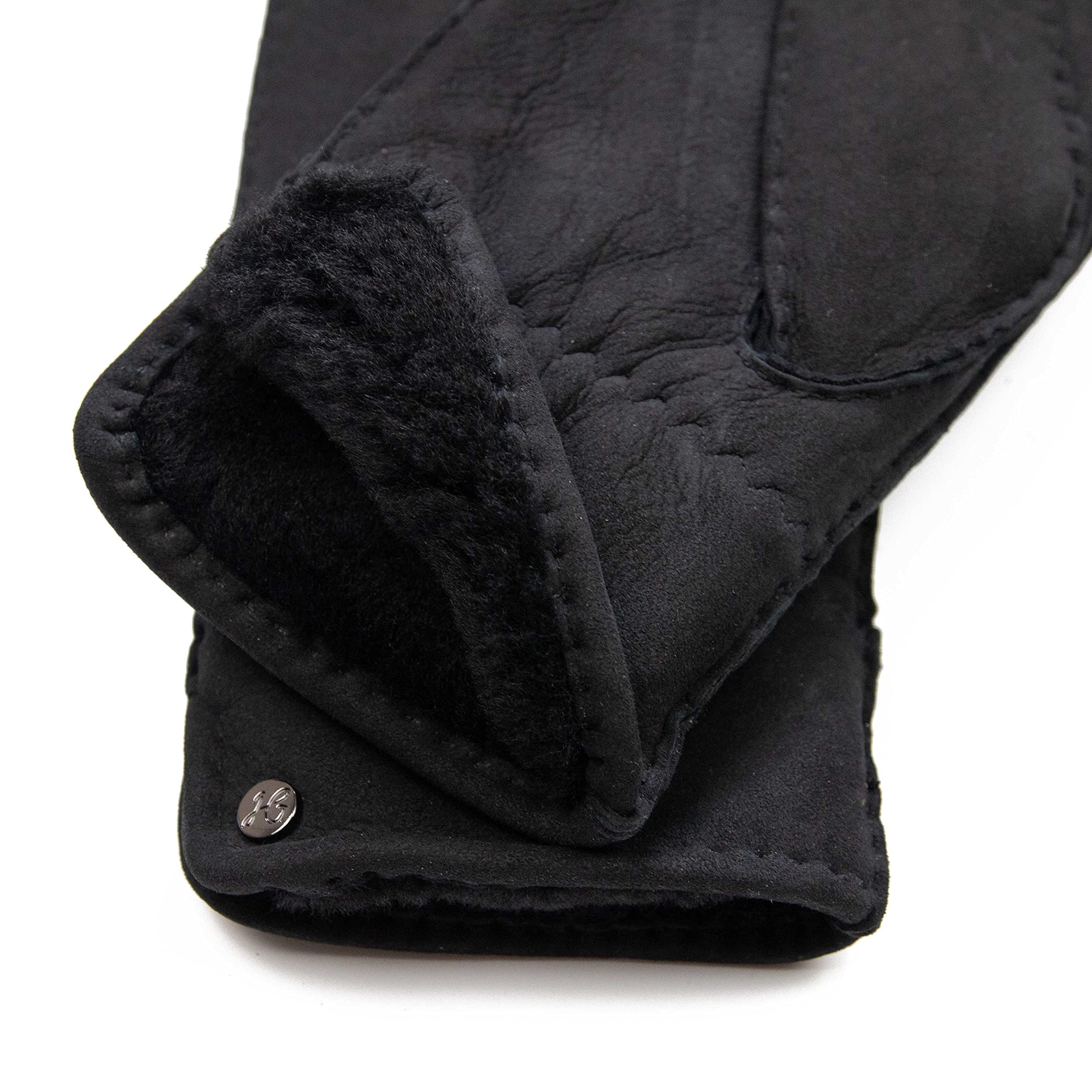 Lammfell-Fäustlinge aus spanischem Merino Lammfell, extra weich, handgenäht, Damen, Lammfellhandschuhe, Fausthandschuhe, Lederhandschuhe…