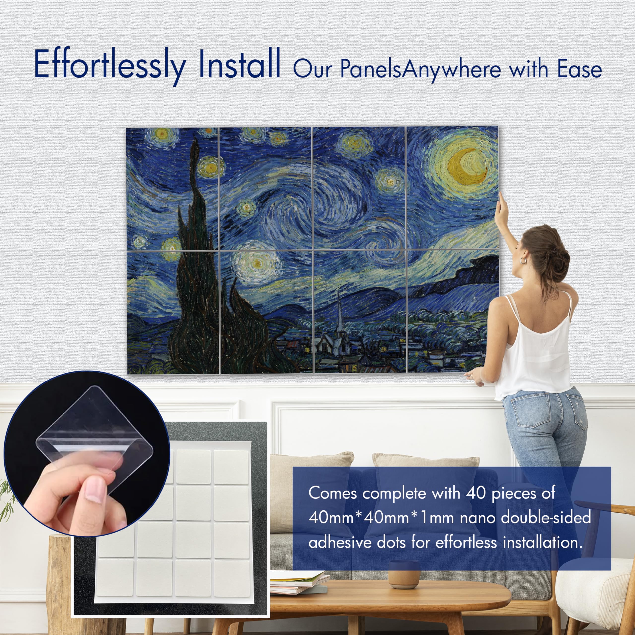 PINWELIFE® Wall Art Acoustic Panels, Sound Proof Absorbing Panels for Home/Office, Decorative Absorbing Dampening - Image 3