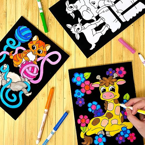 Miniatura 2 de Stuff2Color Baby Animals - Paquete de 6 carteles de terciopelo para colorear