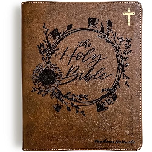 Hand Lettered and Laser Engraved NIV Journaling Bible, Personalized Gift, Custom Name Engraving Available
