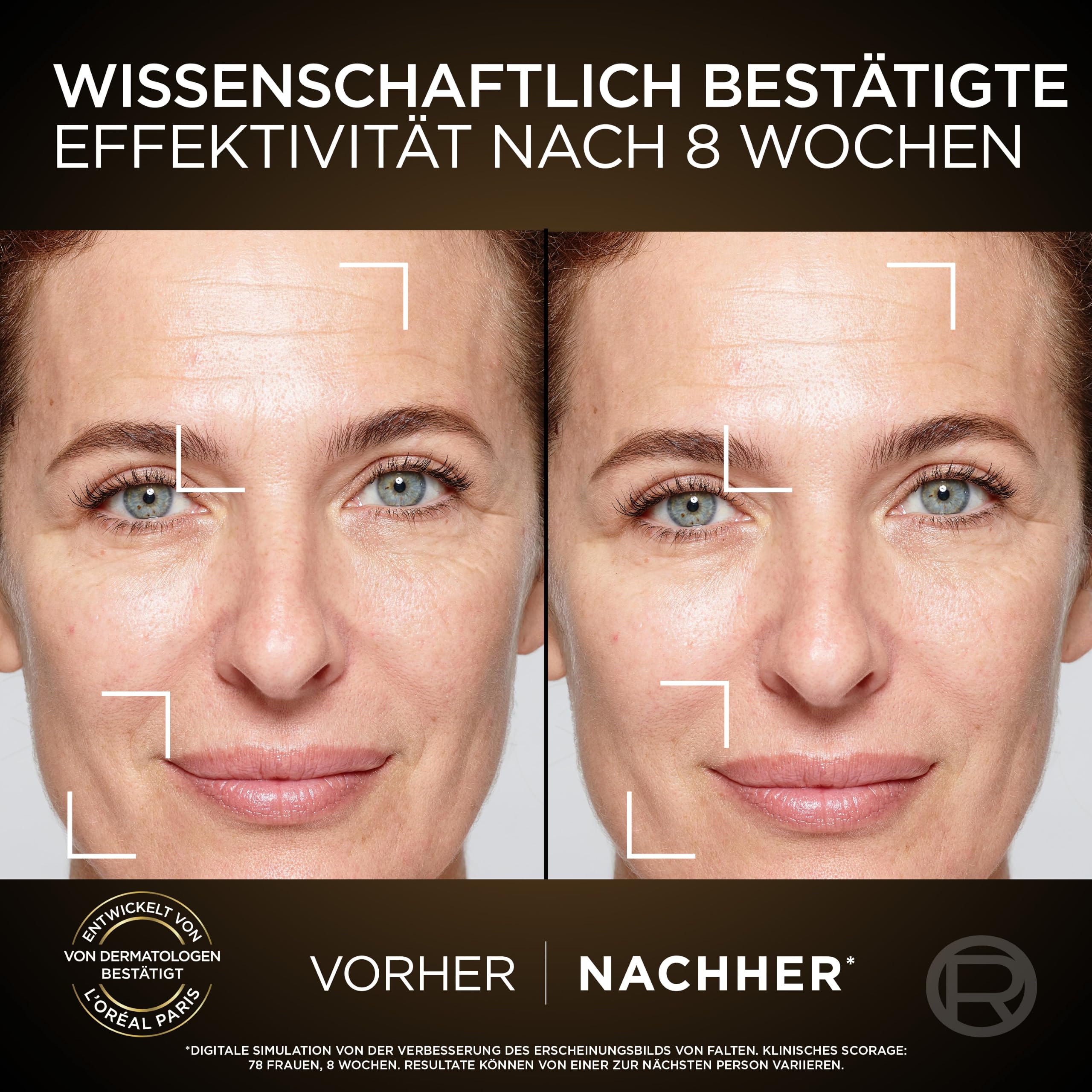 L'Oréal Paris Midnight Augencreme für Frauen: für sichtbar jugendlichere, wachere Augen mit Antioxidantien-Regenerationsformel und seidenartige Textur, Age Perfect Zell Renaissance1x 15ml