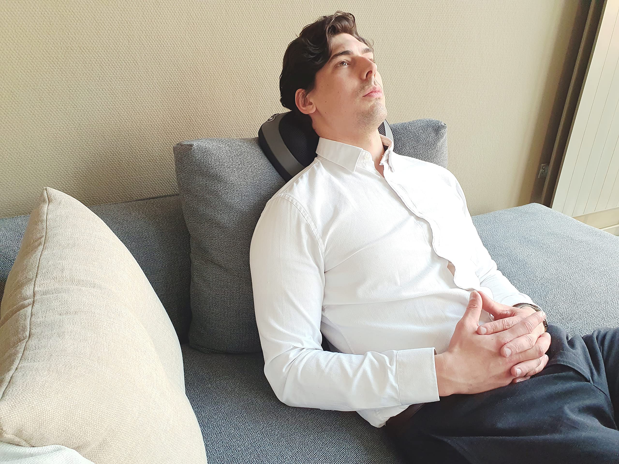 Shiatsu 3D Massagekissen Nacken & Rücken, Anthrazit