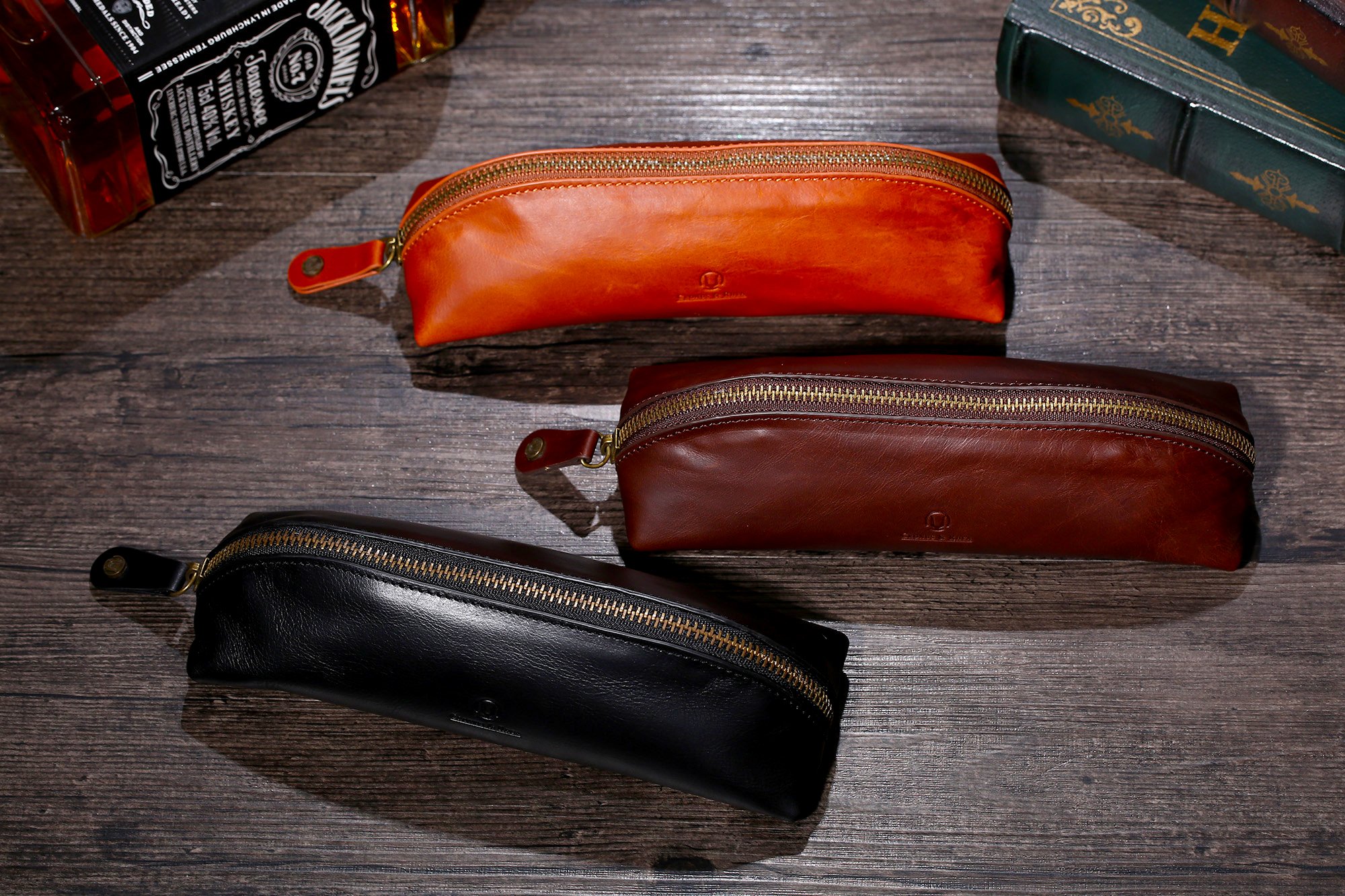 Cronus i Rhea® | ekskluzywny skórzany folder (Scylla) | piórnik etui na długopisy | Prawdziwa skóra | stylowe pudełko upominkowe | mężczyźni - kobiety, Ciemny brąz