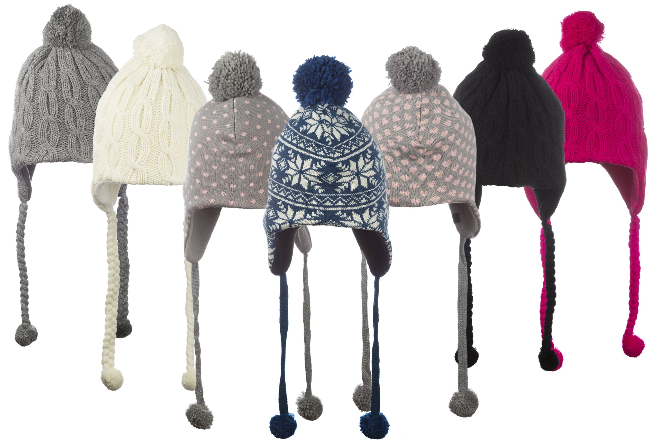 KitSound KSBEPCC Casque Intra-auriculaire Bonnet péruvien tricoté avec Pompon pour iPhone, iPod, iPad Mini et Lecteur MP3