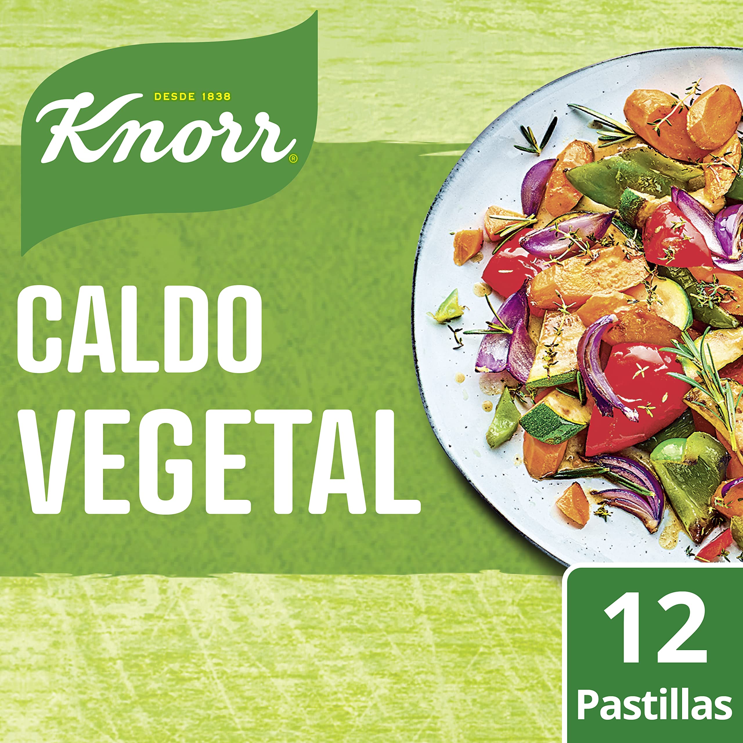 Knorr Caldo Vegetal 12 pastillas Pack de 18