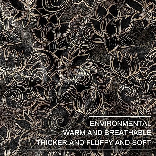 Miniatura 7 de Luxurious Gold Lotus Flowers Ultra-Soft Blankets & Throws, Microfiber Spring Flannel Fleece Blanket Adults Kids Chair Office Office Throws 60"x90"