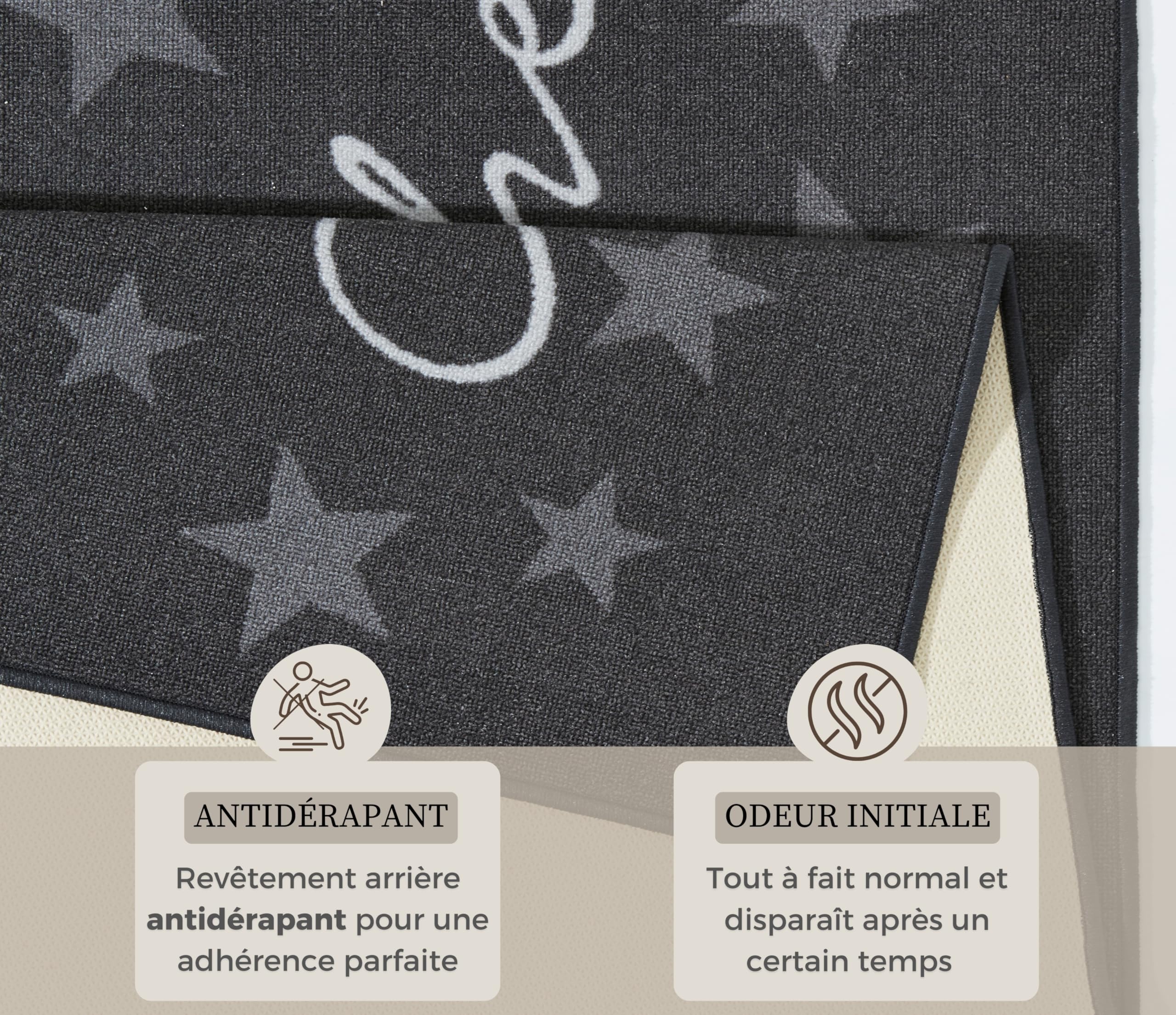 Hanse Home Loop Teppich Läufer – Teppichläufer Mit Schriftzug Weicher Kurzflor Teppich Modernes Design für Flur – Bild 4