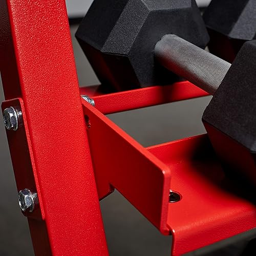 Miniatura 3 de REP FITNESS Juego de mancuernas hexagonales de goma con estantes, juego de 5-50, juego de 5-75, juego de 5-100, juego de 2.5-27.5, 55-75, 80-100 o