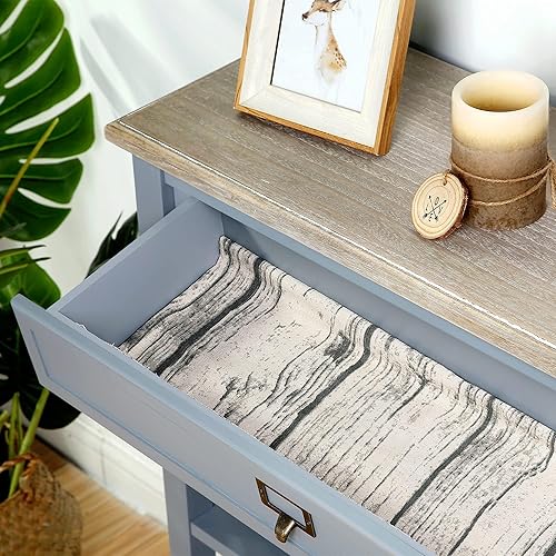 Miniatura 6 de Wnutrees Escritorio consola multifuncional, gris, 30 x 10.6 x 31.5 pulgadas