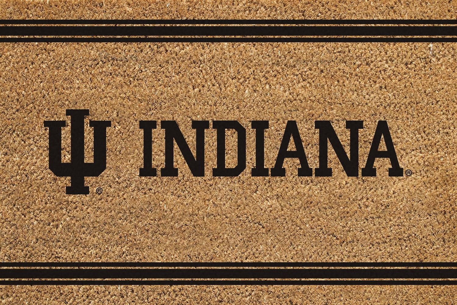 Team Sports America NCAA Indiana University Coir Doormat 36"x24", Official Full Color Team Logo, Extra Large Front Door Mat, Outdoor Indoor Entrance Rug, Non-Slip Welcome Mat for Porch Patio