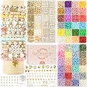 3 Boxes Clay Beads Bracelet Making Kit Boho Chic for Girls Adults