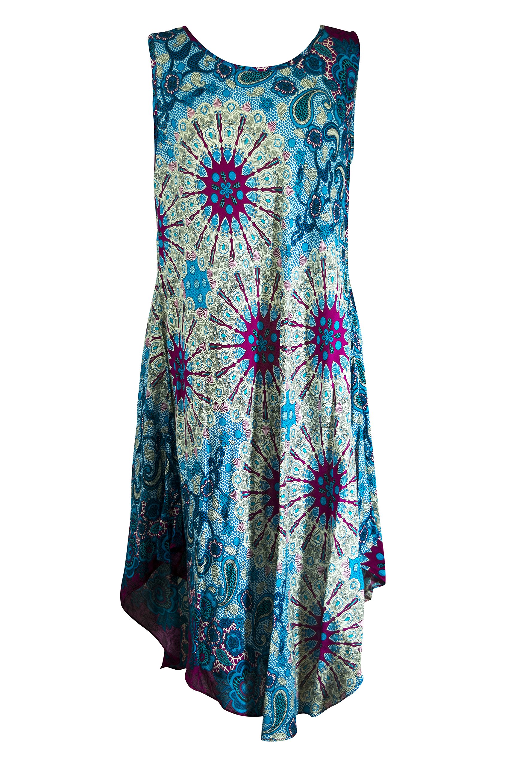 CCcollectionsRayon Printed A Line Dress Shin Length Loungewear Pyjama