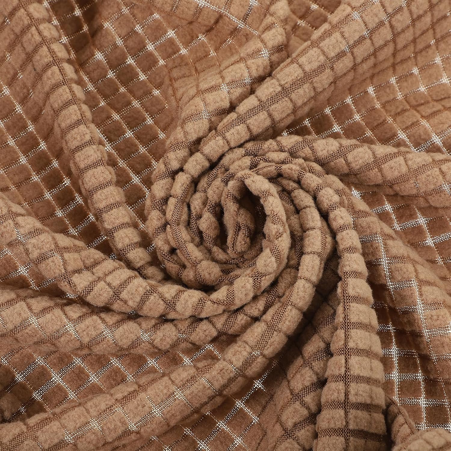 Sewroro Sofa Armrest Covers Stretch Chair Arm Protectors Washable Universal Armchair Slipcover Arm Cover for Home Office (Light Coffee) 2pcs