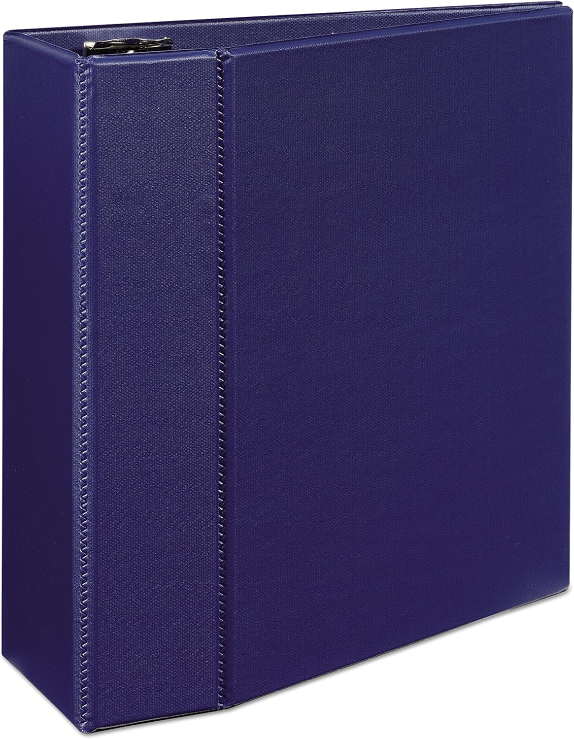 Avery 07900 Durable Binder with Two Booster EZD Rings, 11 x 8 1/2, 5", Blue