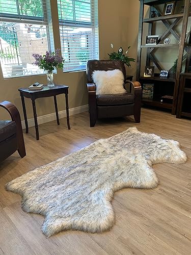 Miniatura 3 de LAMBZY Alfombra de pelo de oveja sintética, súper suave, hipoalergénica, sedosa para sala de estar, habitación de los niños, sofá (triple lado a