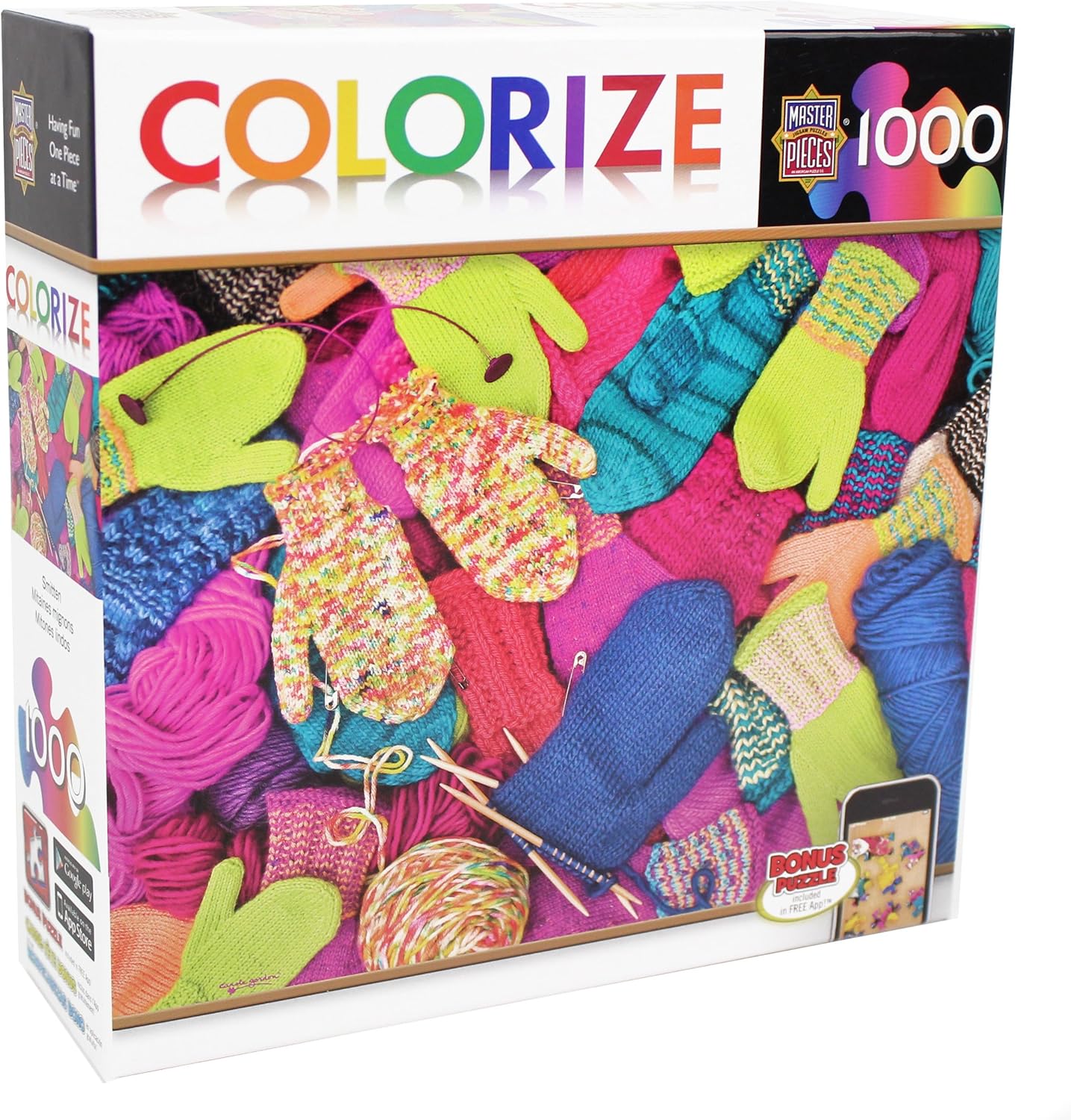 MasterPieces Colorize! Smitten Jigsaw Puzzle, Art by Carol Gordon, 1000-Piece
