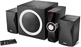 EDIFIER C3X - Kit d'enceintes 2.1 (65 Watts) Avec télécommande IR, et lecture audio depuis USB et carte SD